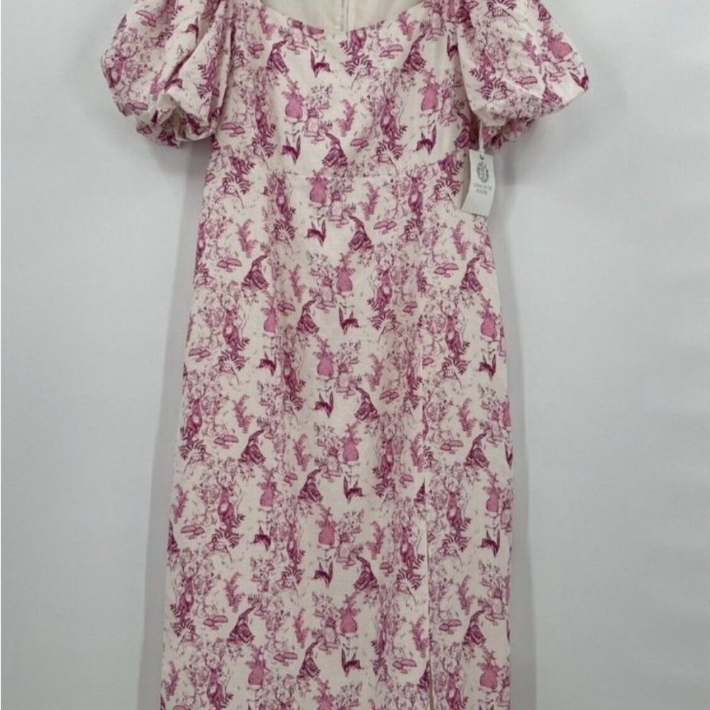 Floral Pink Puff Sleeve Dress